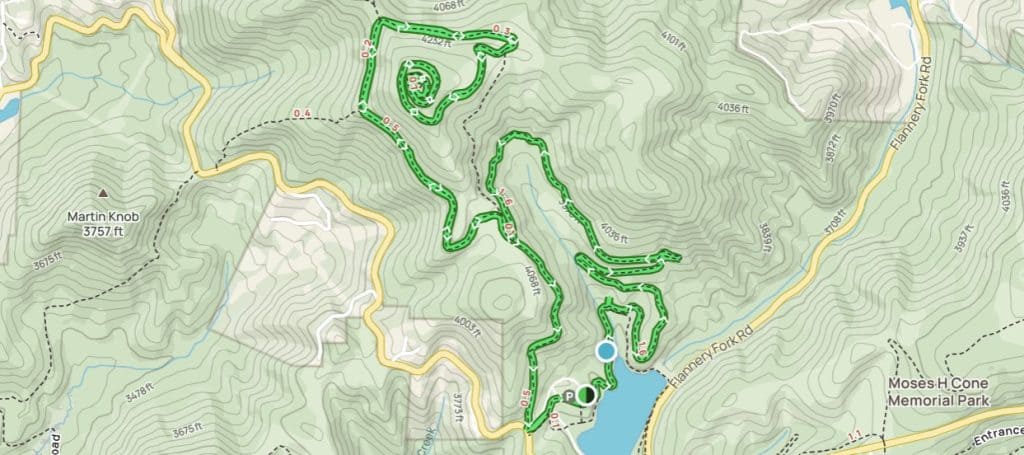 Rich Mountain Carriage Trail Map | Blowing Rock Hikes
