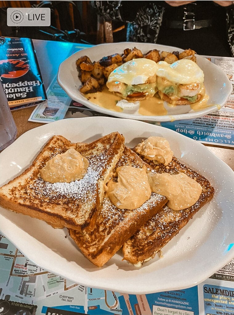 French toast during Brunch at Red's Sandwich Shop in Salem, MA.