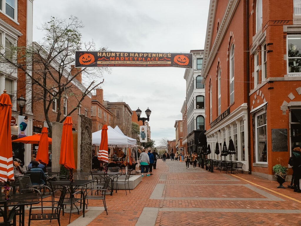 Salem town square during the Haunted Happenings in October.